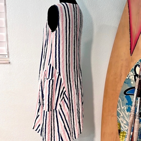 Pasha, Lightweight,Crinkle-Crepe Dress, Fun Outside Pockets,So Easy to Wear, S - Picture 6 of 11